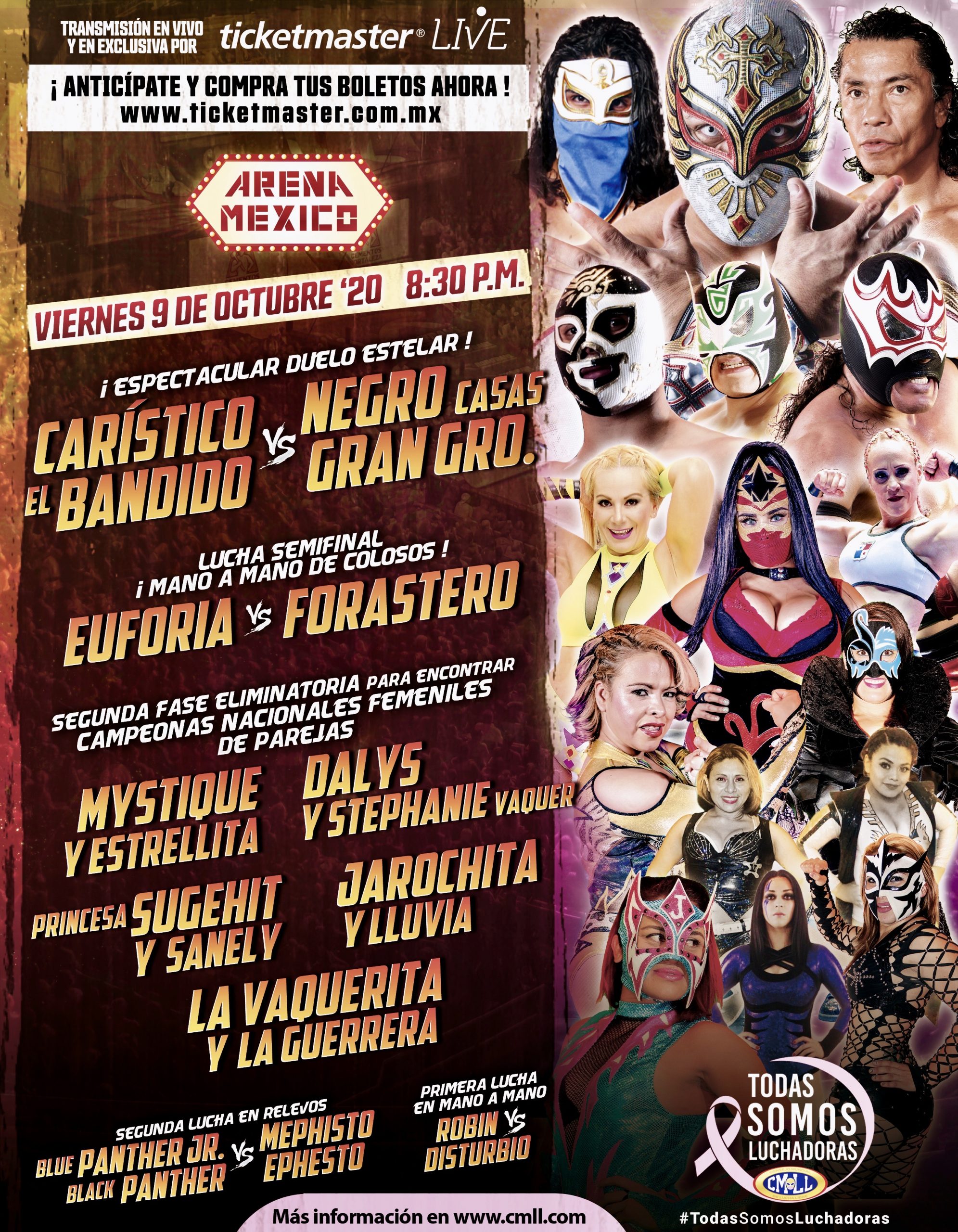 CAMPEONATO NACIONAL FEMENIL DE PAREJAS: SEGUNDA ELIMINATORIA - CMLL ...